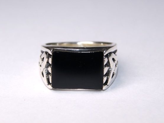 Silberring Männerring Siegelring Ring Sterlingsilber 925 Handarbeit schwarz Onyx 