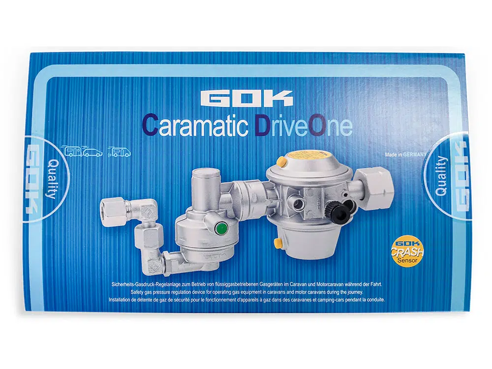 Caramatic DriveOne 30 Mbar GOK Regleranalge für Brenngastank Crashsensor  8-10 mm